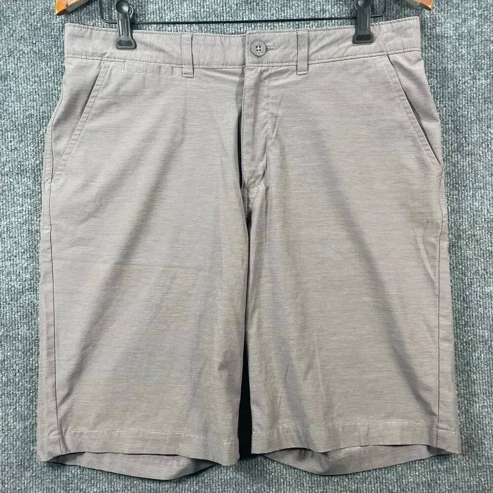 Johnnie-O Performance Wyatt Golf Shorts Men's 33 Light Grey/Steel Wicking Active